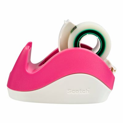 Scotch - Dévidoir bicolore avec ruban adhésif C29 - 19 mm x 8.89 m - rose ou noir