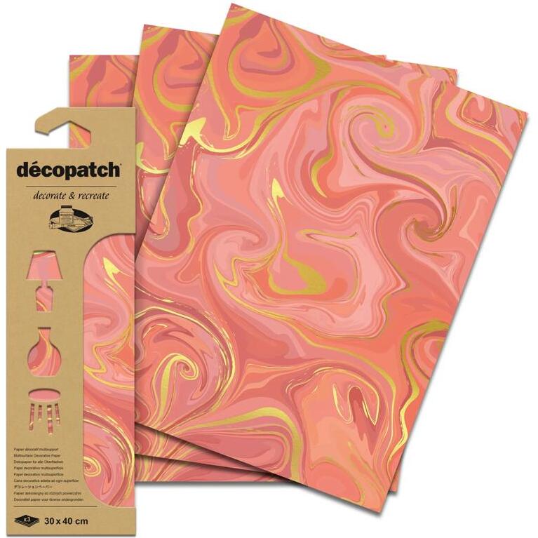 Pochette 3 Feuilles Foil Ref 941 - Rose