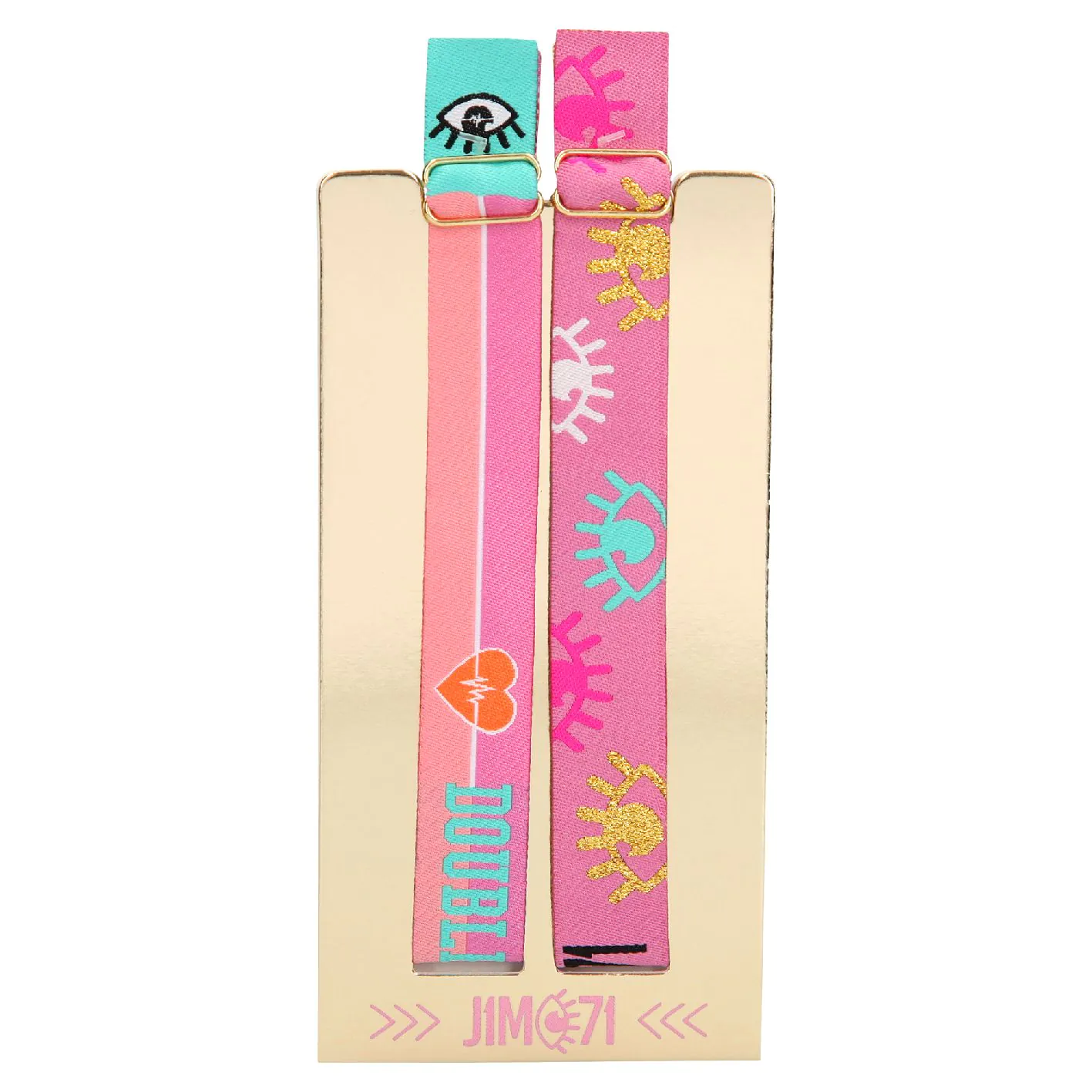 Lisa & Lena 2er Set Festivalarmband rosa