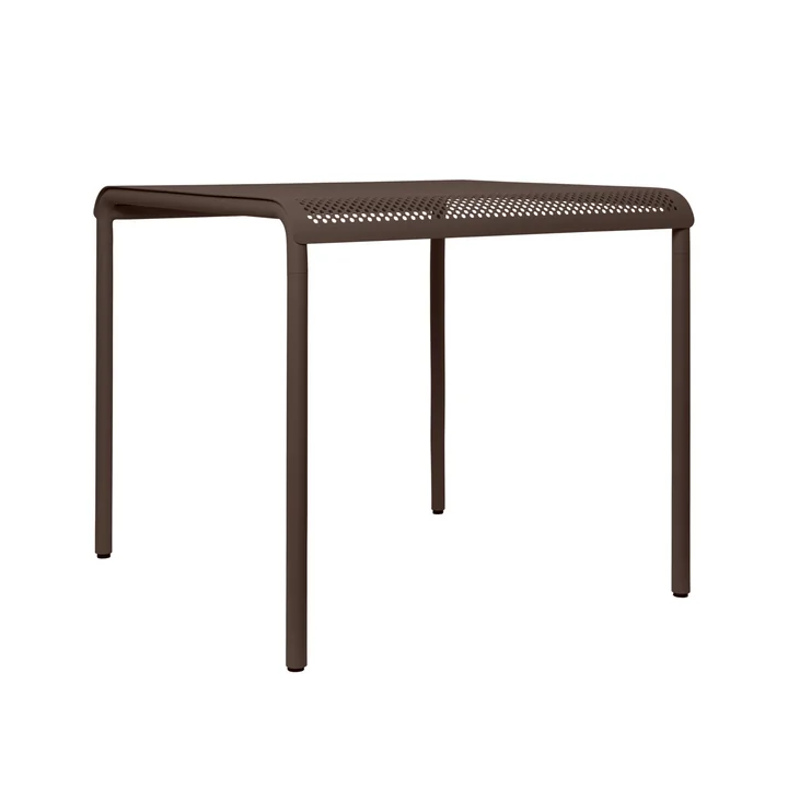 Ferm Living - Dapple Gartenesstisch, 80 x 80 cm, dark chocolate