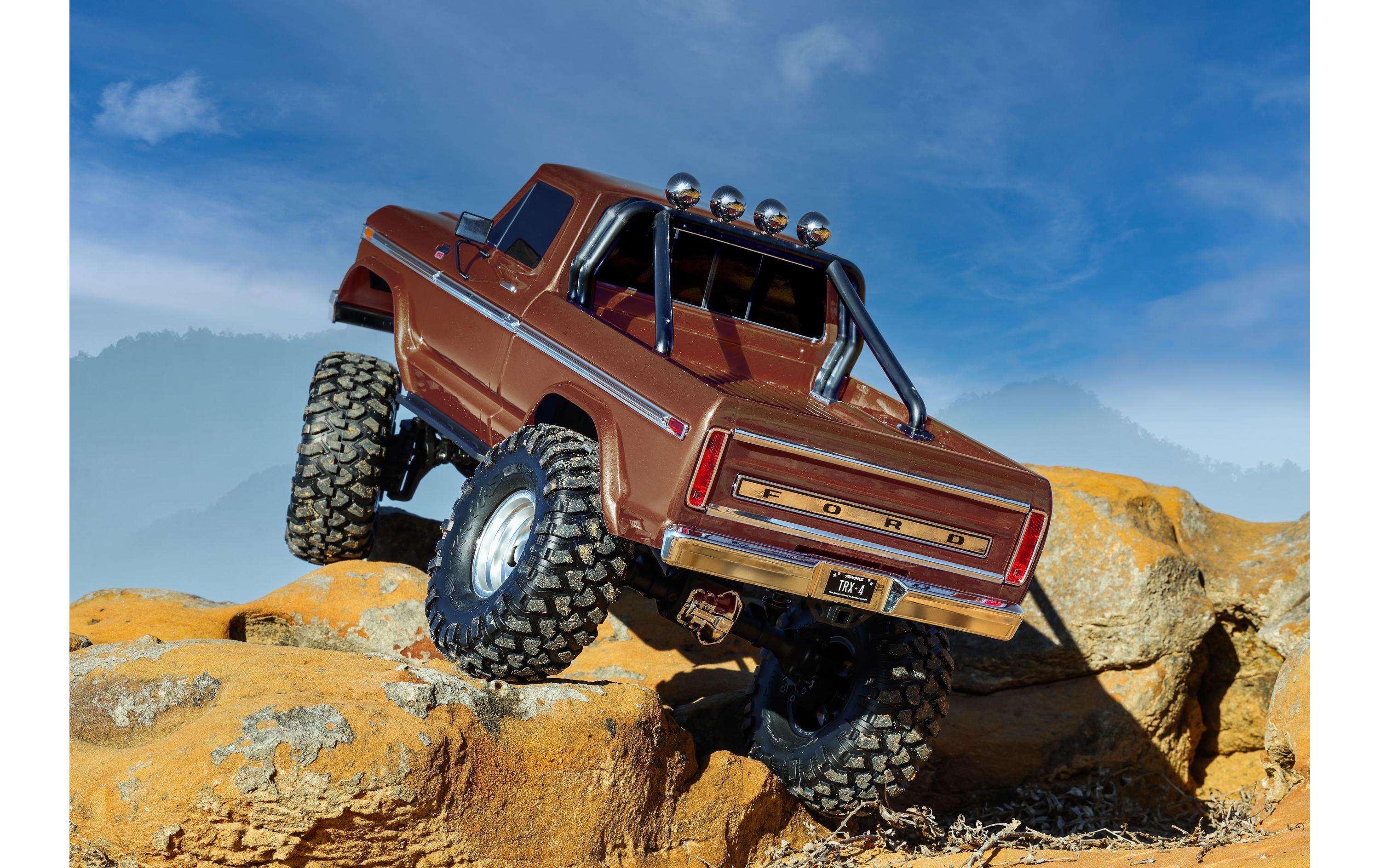 Scale Crawler TRX-4 Ford F-150 XLT HighTrail Braun ARTR 1:10<br>Rockcrawler mit 1979 Ford F-150 Pickup Karosserie