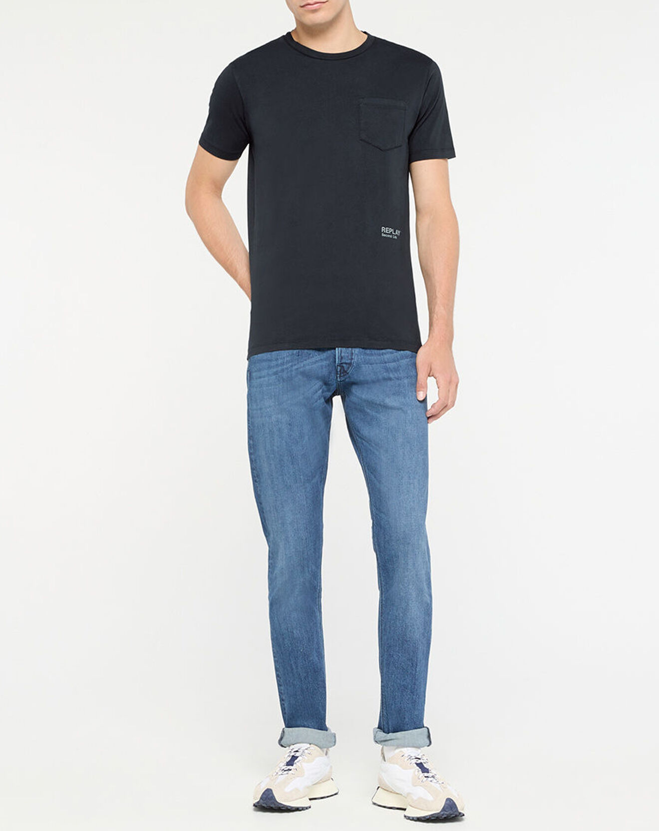 Replay T-Shirt manches courtes Pocket noir