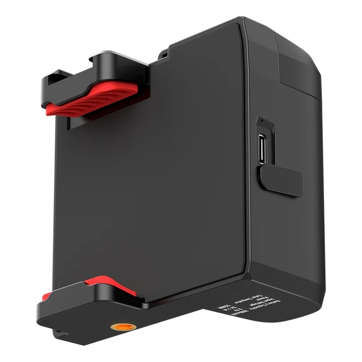 Universal Wireless Handy-Stabilisator mit Griff / Bluetooth-Fernbedienung (15m) / LED-Licht / Selfie-Halterung / Kompatibel mit Stativ - Schwarz