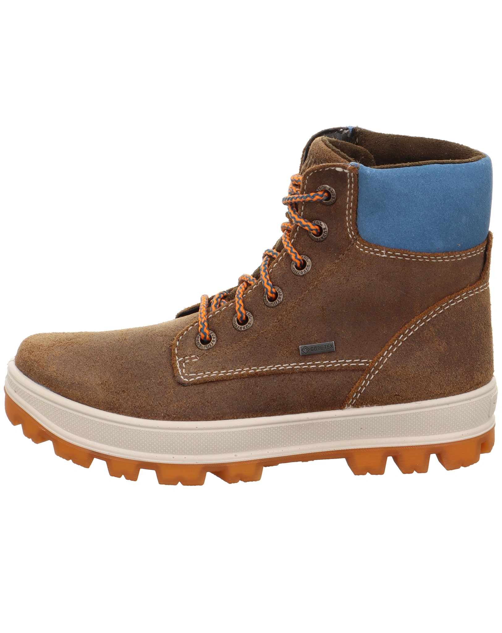 Schnür-Boots TEDD gefüttert in braun/blau
