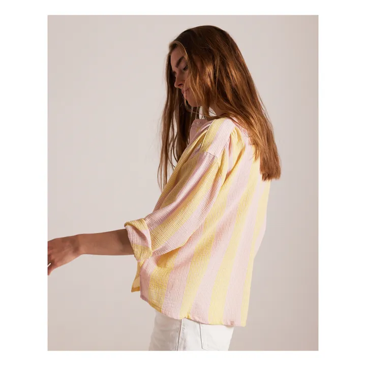 Sacrécoeur Blouse Ella Rayures Coton Bio | Jaune