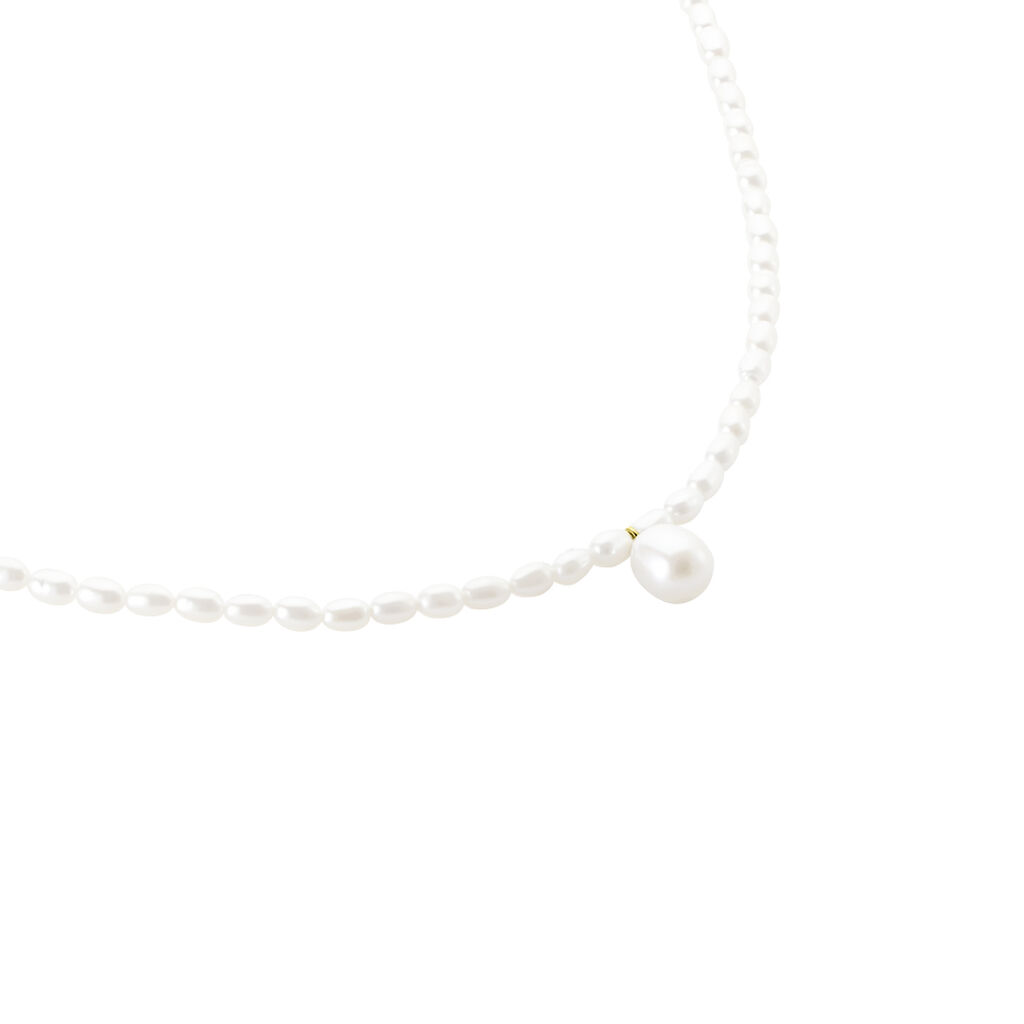 Collier Wilfrid Or Jaune Perle De Culture