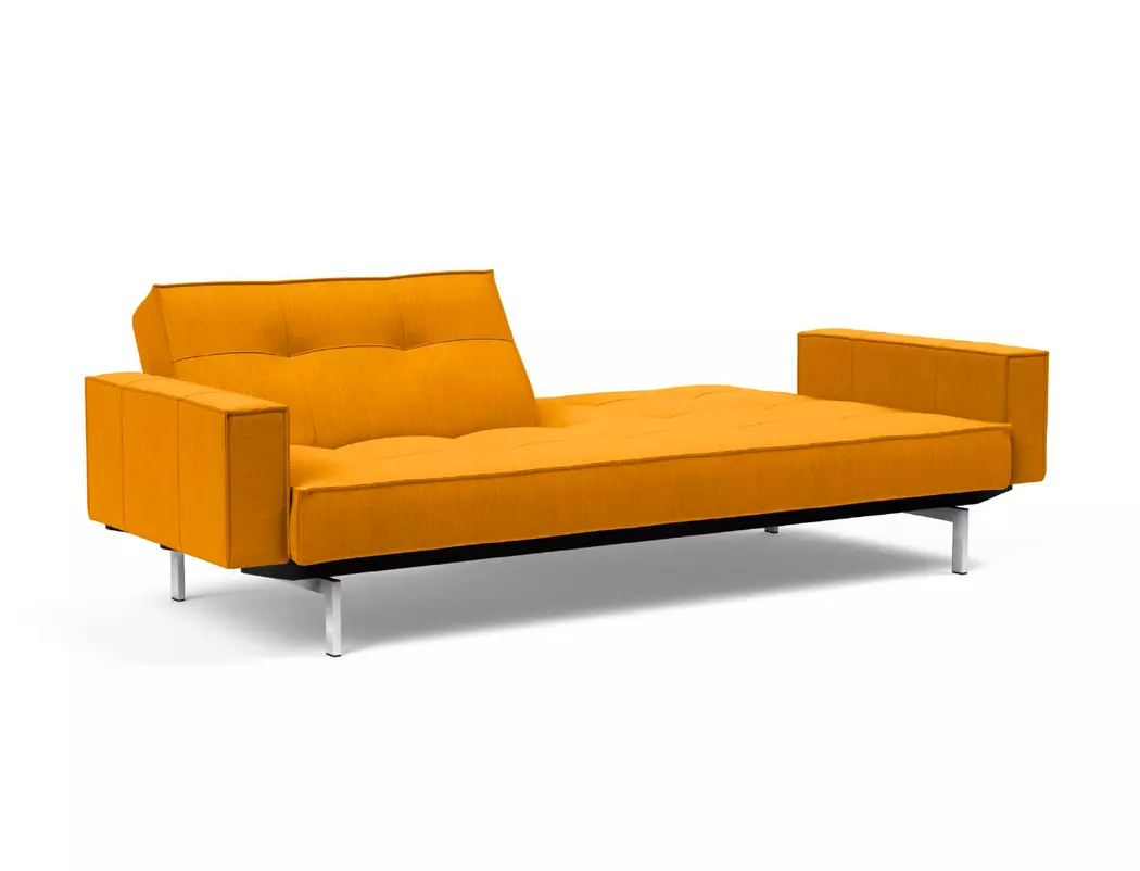 Schlafsofa mit Armlehnen Splitback Chrom