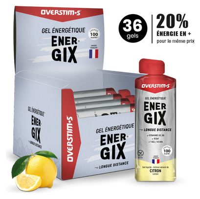 Gel Énergétique Overstims Energix Citron pack 36 x 34g