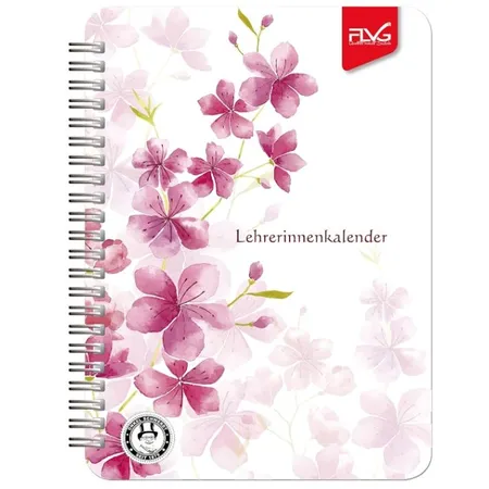 FLVG Lehrerinnenkalender Kirschblüte rot, A5, 2024/2025