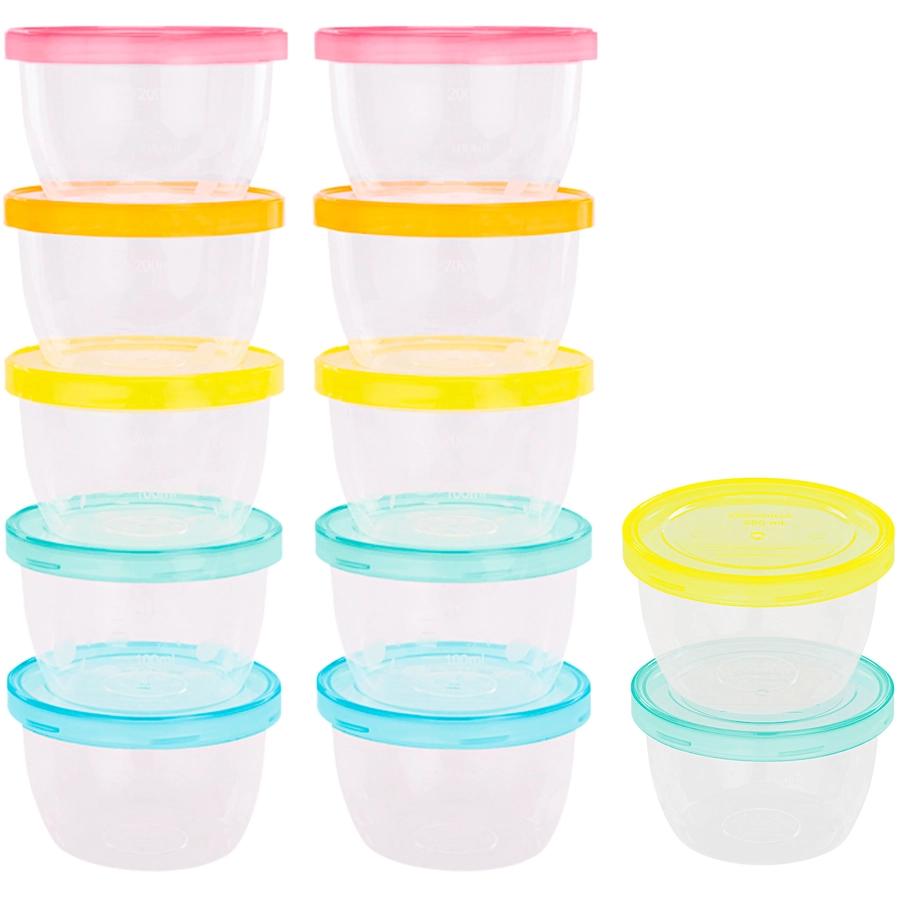 badabulle Aufbewahrungsbehälter Badabowls 12er Set, mit je 250 ml Fassungsvermögen