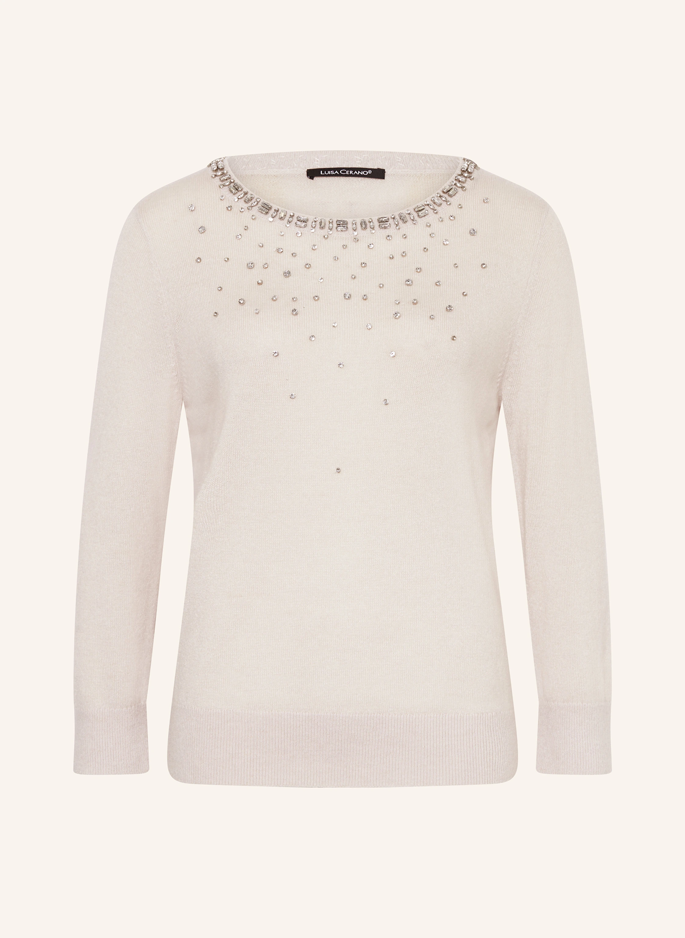 LUISA CERANO Pullover mit Schmucksteinen
