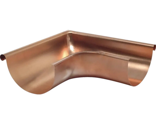 Zambelli koperen buitenhoek, rond 90°, nominale breedte 105 mm