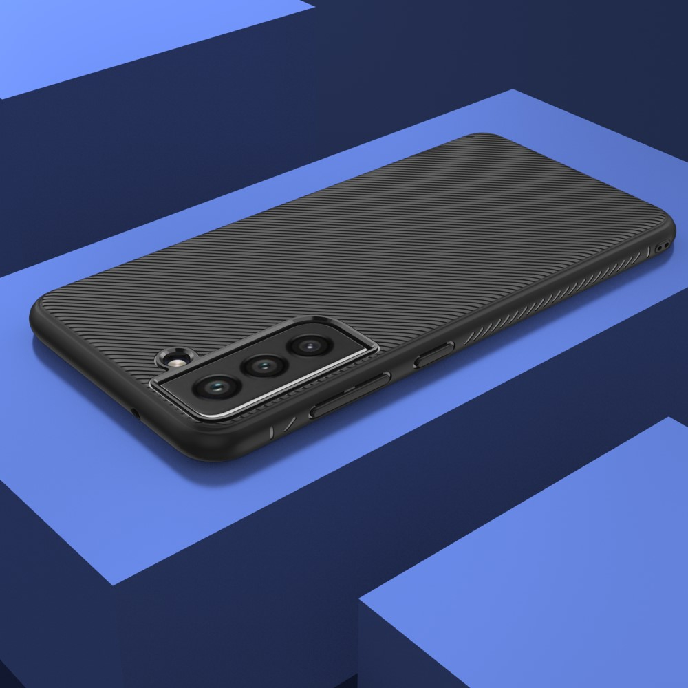 Samsung Galaxy S21 FE 5G Schutzhülle Gummi Grip Case Slim Design - Schwarz