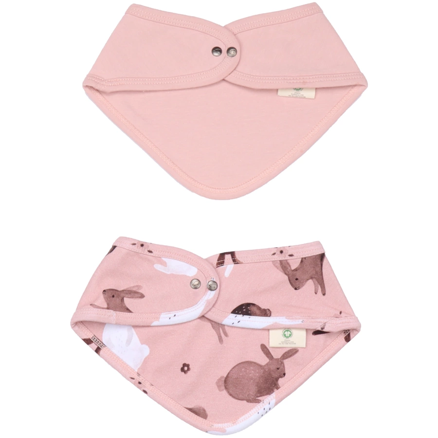 Walkiddy Dreieckstuch Happy Rabbits altrosa 2er Pack