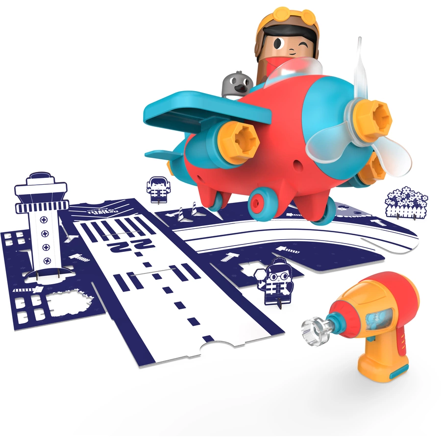 Learning Resources® Design & Drill® Bolt Buddies® Flugzeug
