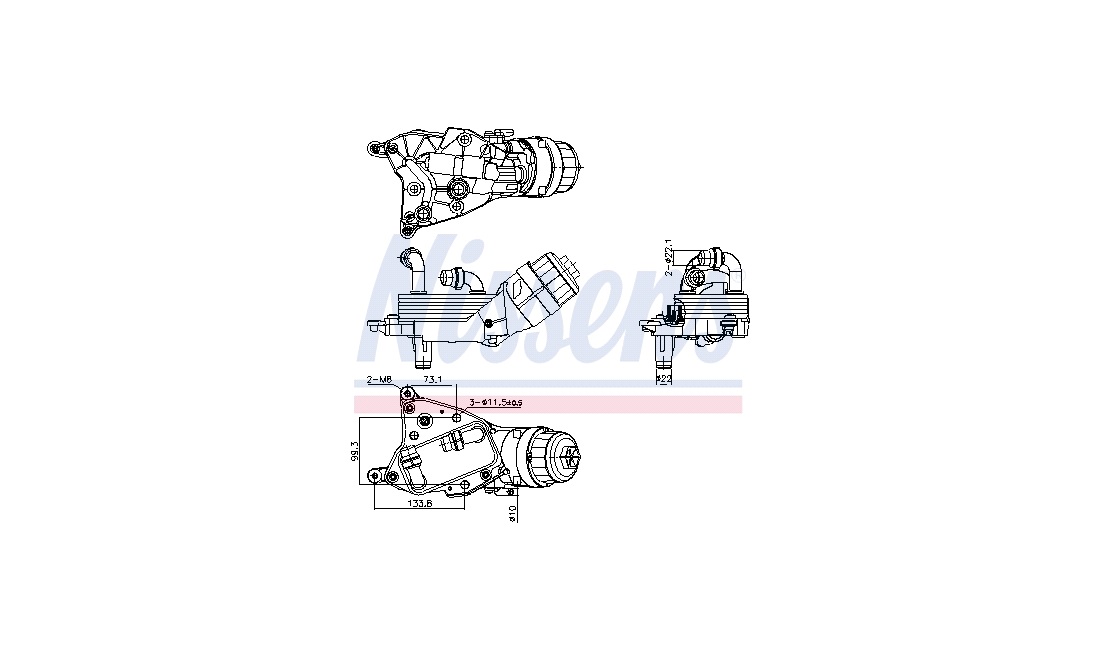 Oliekøler, motor