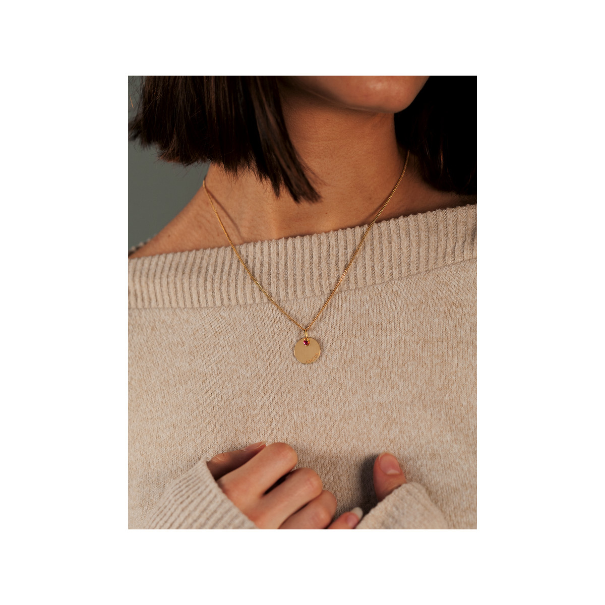 Pendentif or jaune 375 