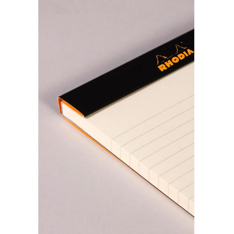 Bloc agrafé Rhodia le R N°11 7,2x10,5 cm 70 feuillets ligné 90g - Orange
