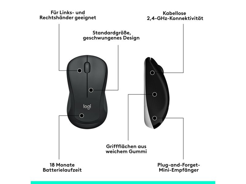 Logitech Tastatur-Maus-Set MK540 Advanced CH-Layout, für Wi Set aus Wireless-Tastatur und -Maus mit bis zu 3 Jahren Batterielaufzeit für PC und Laptop