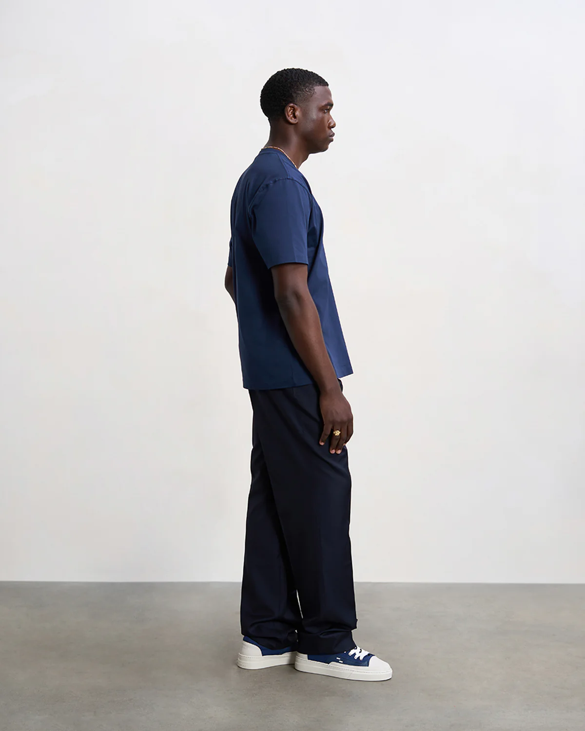 T-shirt Embroidered Knot Navy