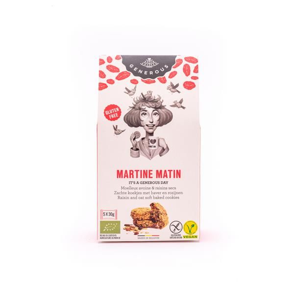 Biscoitos Aveia Passas Bio Sem Glúten Martine Matin