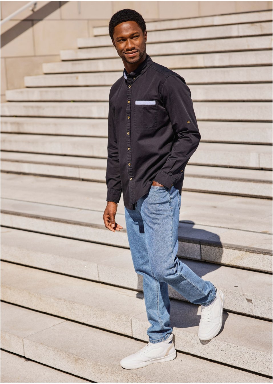 Chemise manches longues en twill