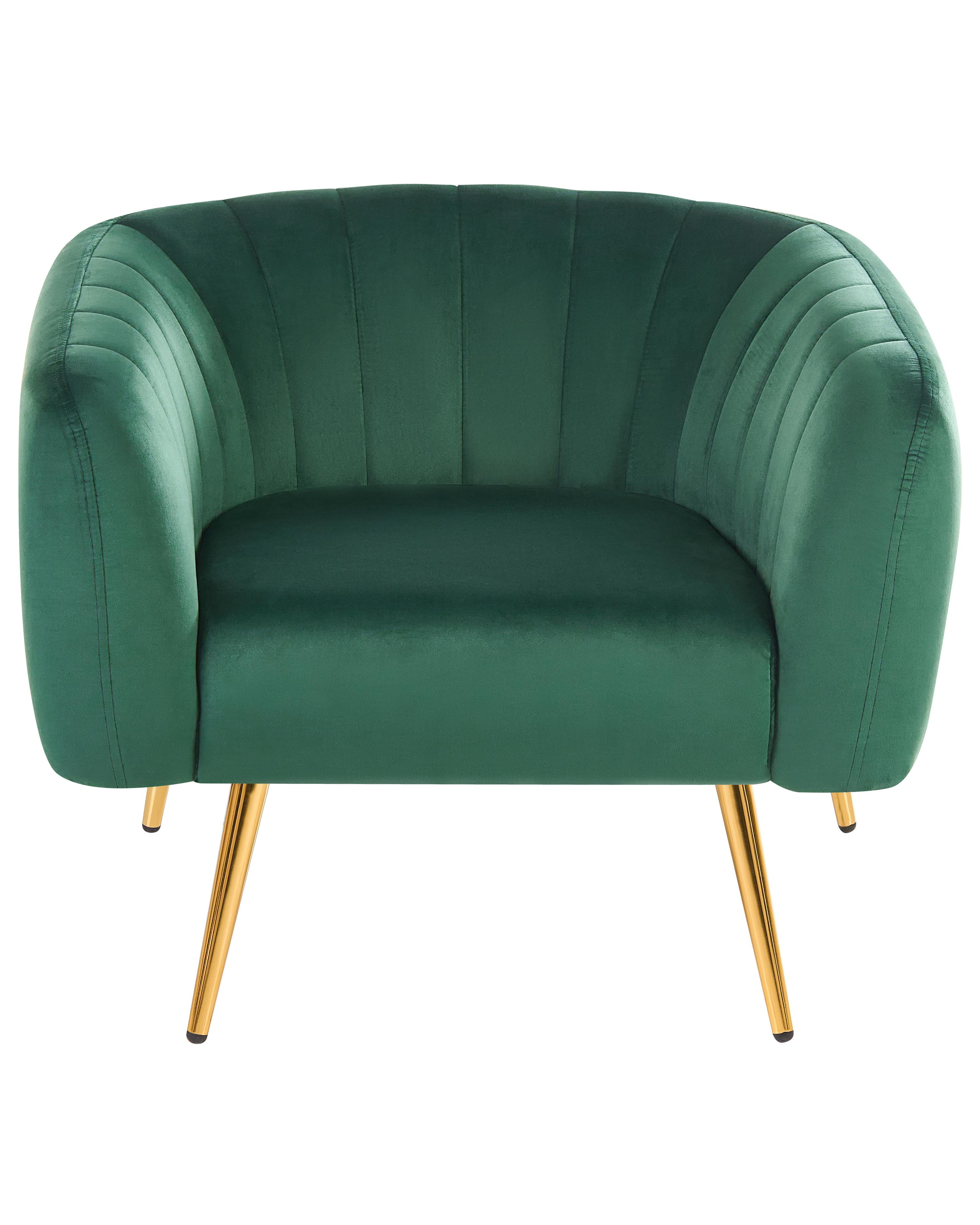 Fauteuil LACONIA Fluweel Donkergroen