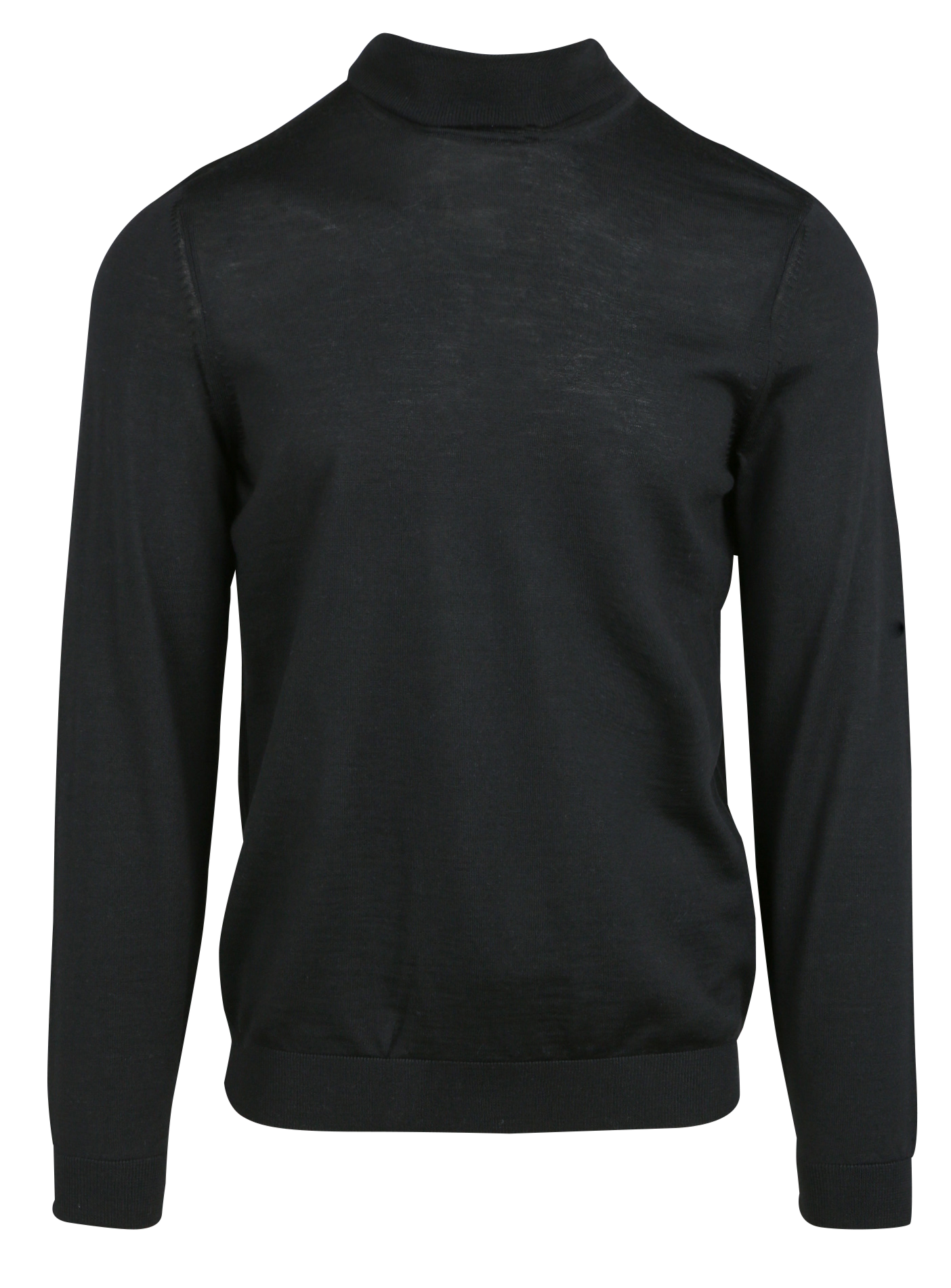 Col roulé slim-fit en laine vierge | Noir