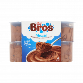 Bros Mousse melkchocolade met chocolade saus (alleen beschikbaar binnen Europa)