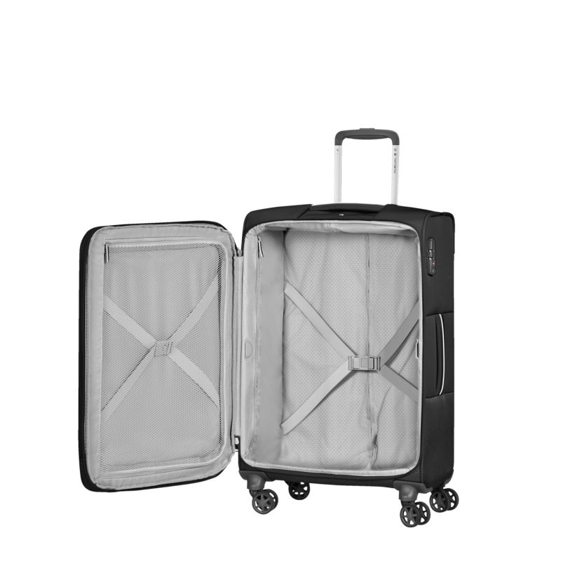 Valise souple extensible PopSoda 66 cm Noir