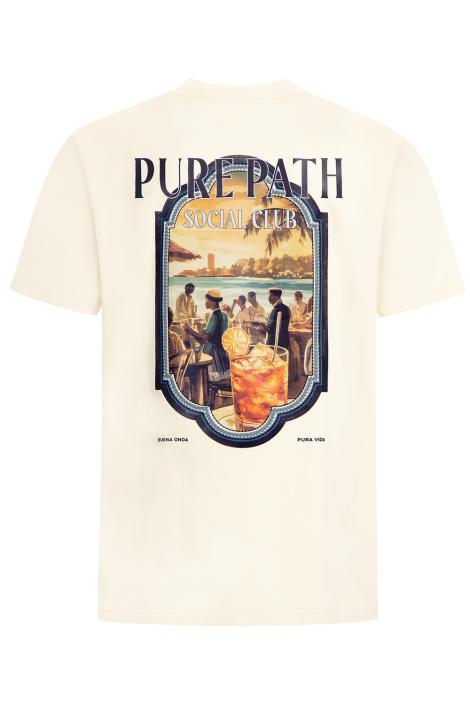 Pure Path ecru heren t-shirt