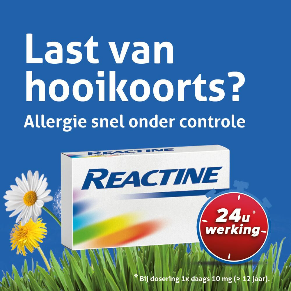 Reactine Hooikoorts 10mg21 tabletten