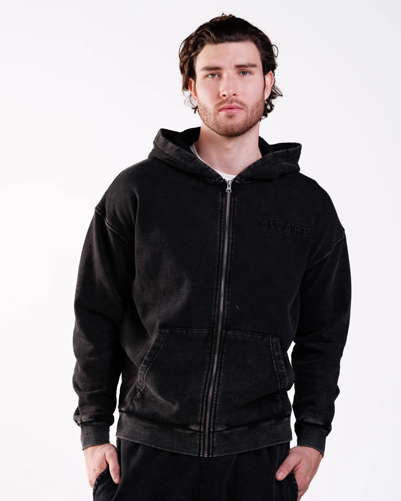 AWARE Hoodie Washed Black