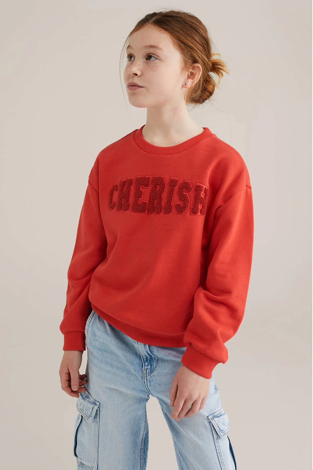 WE Fashion sweater rood