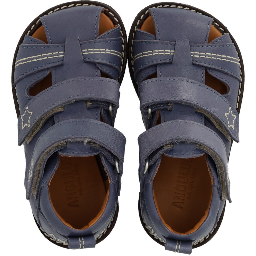 Køb Angulus Indigo Sandal Med Stjernebroderi
