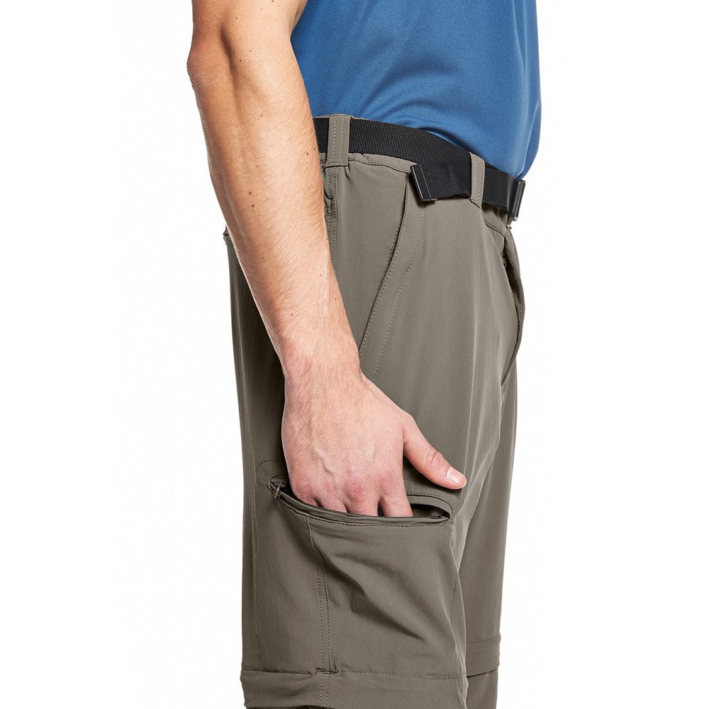 Maier Sports Tajo T-Zip-Off Wanderhose Herren braun