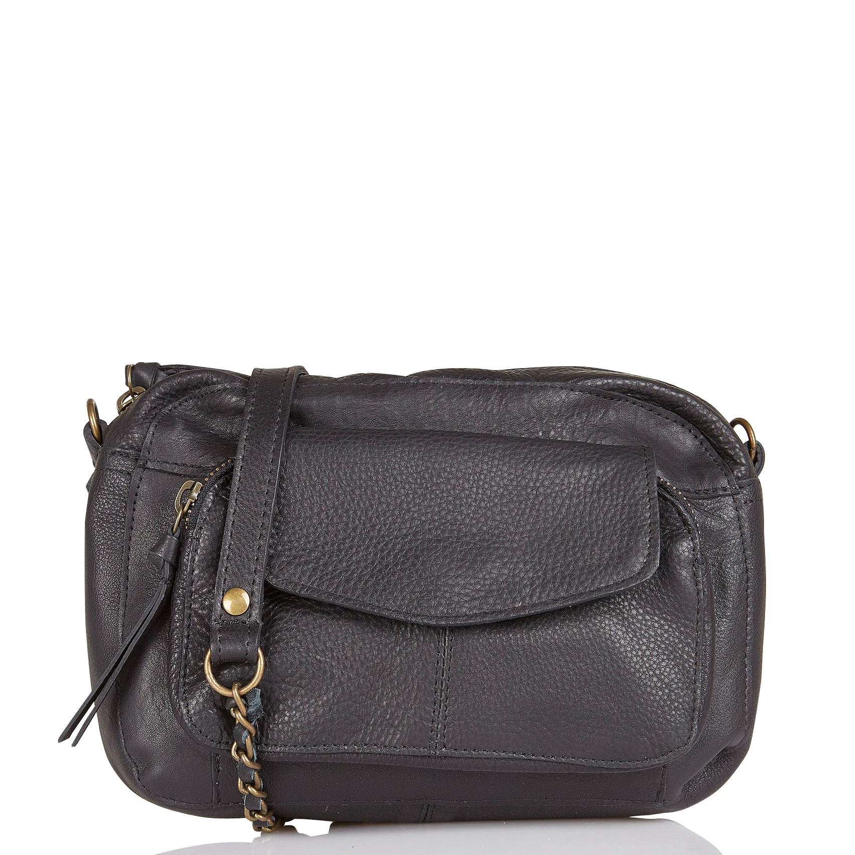 NAINA - Sac bandoulière en cuir | Noir