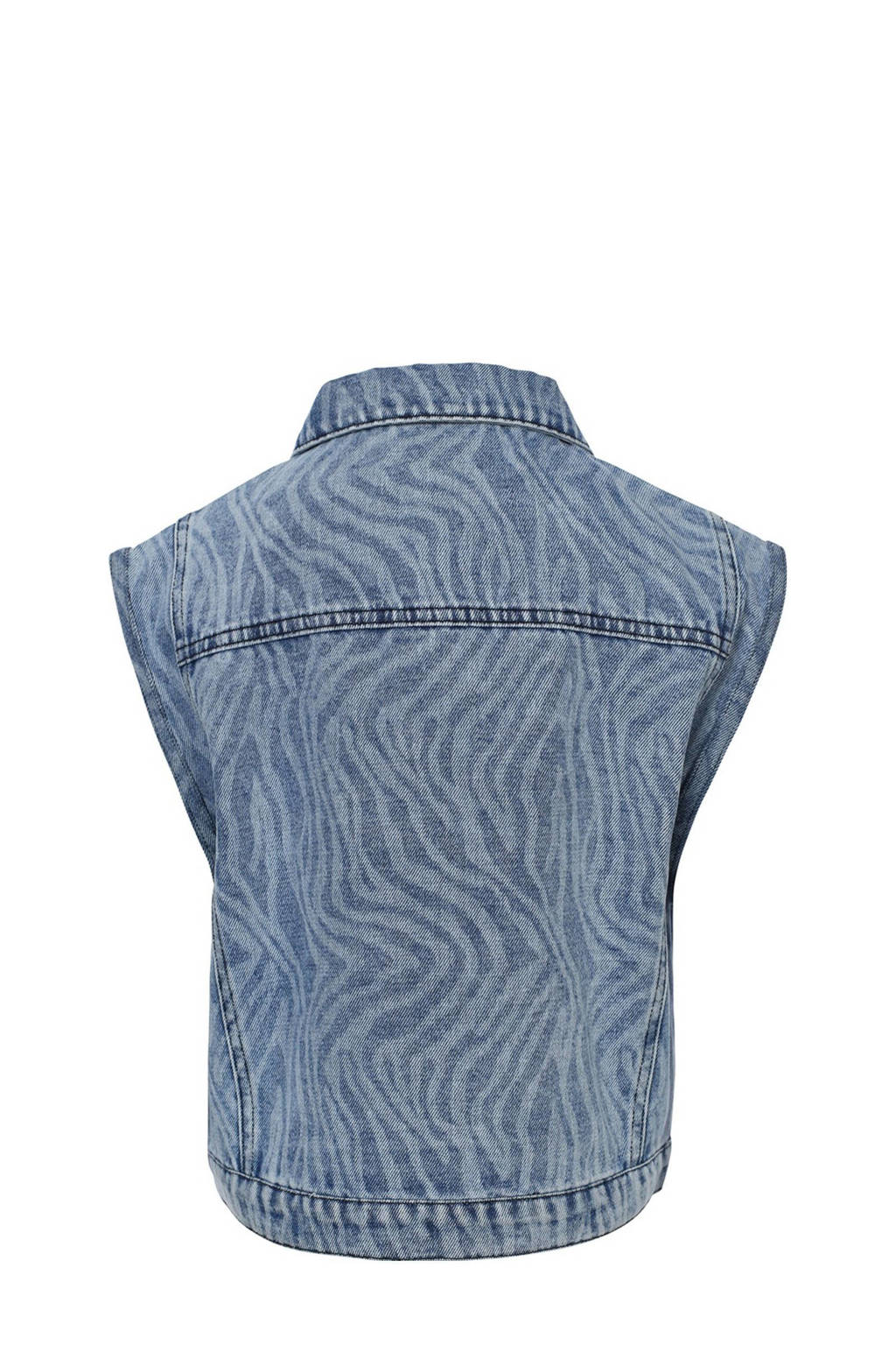 LOOXS gilet met all over print medium blue denim