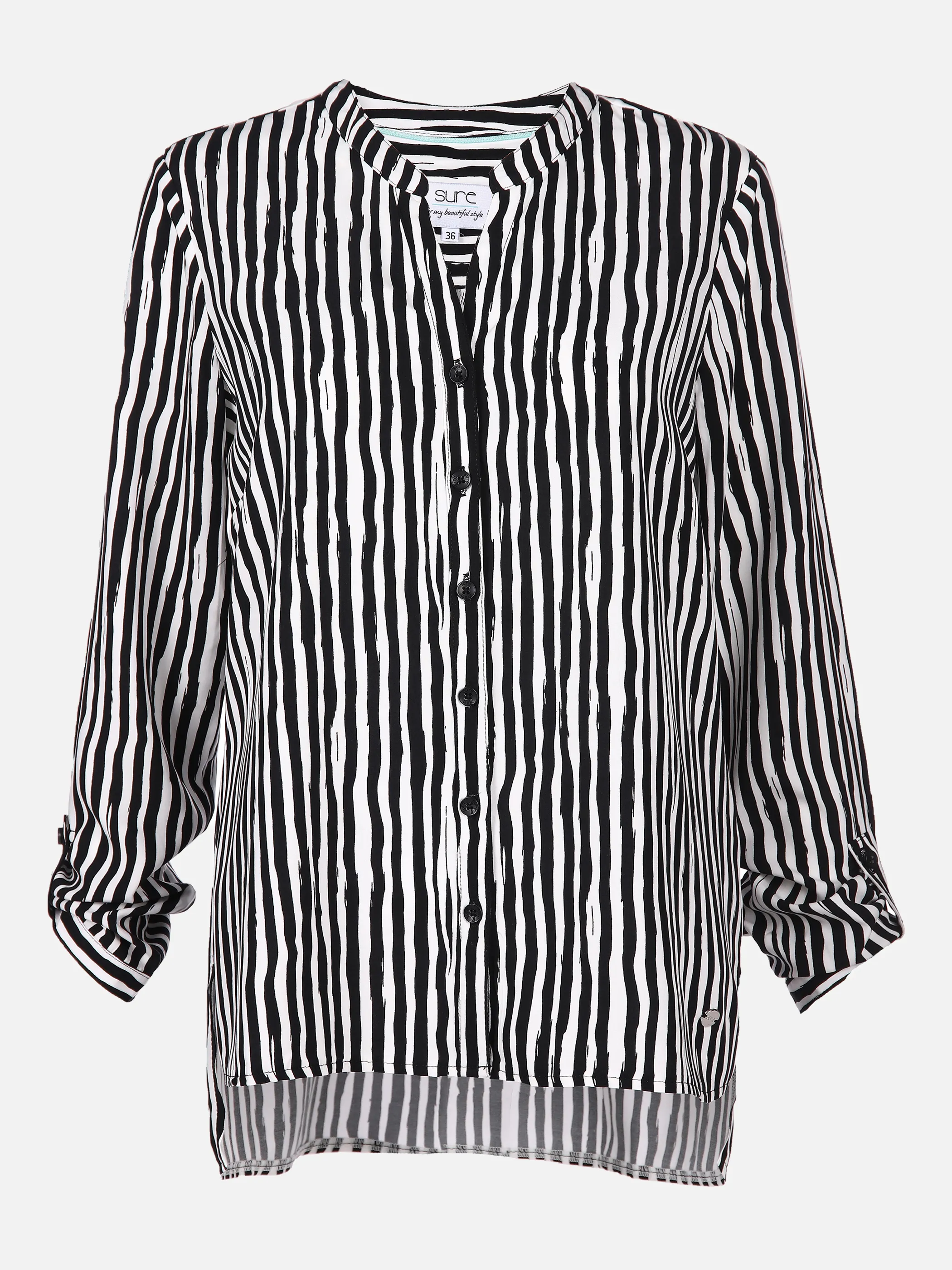 Damen Bluse mit krempelbaren Ärmeln