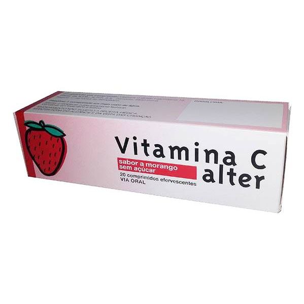Alter Vitamina C Morango 1000mg 20 Comprimidos Efervescentes