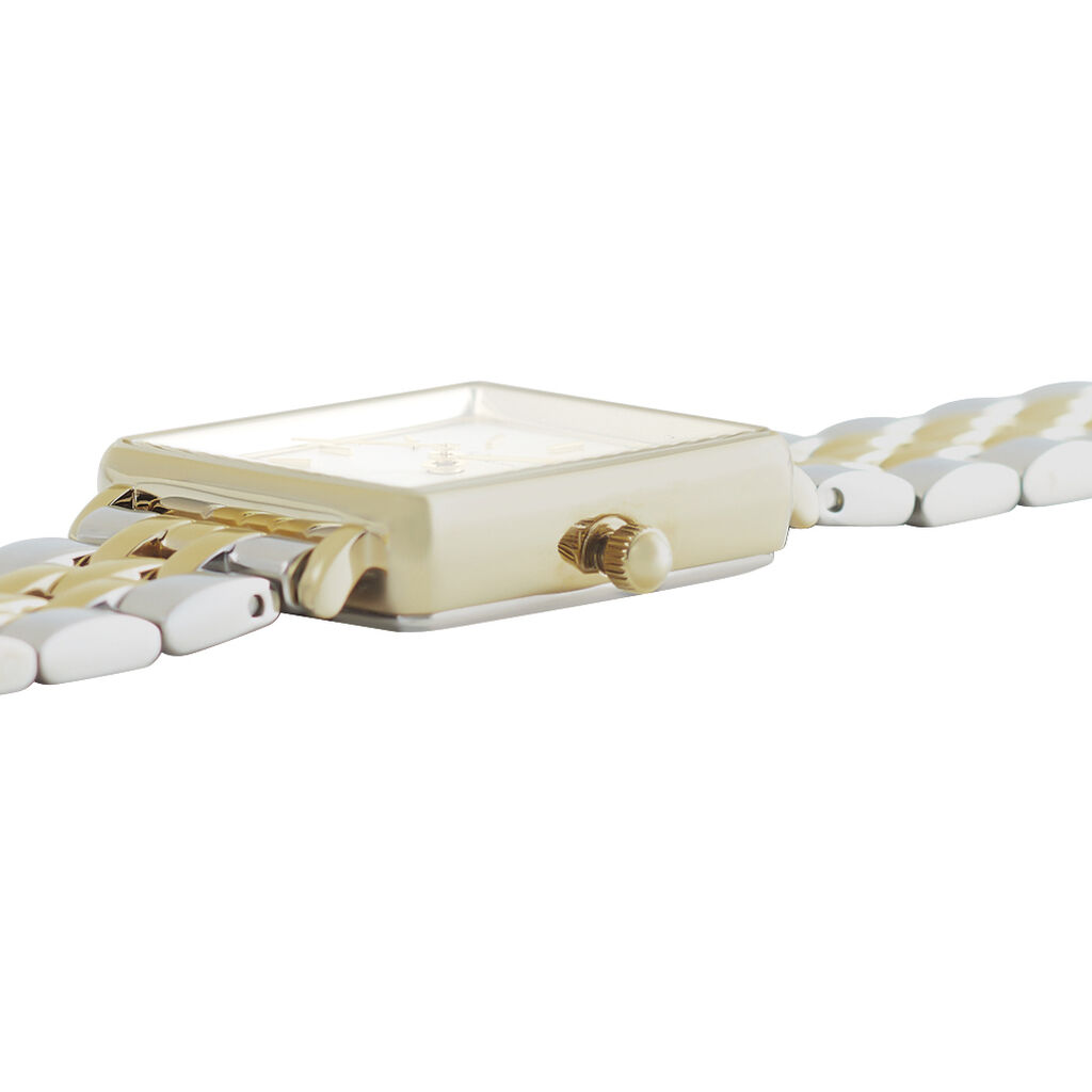 Montre Rosefield The Mini Boxy Blanc
