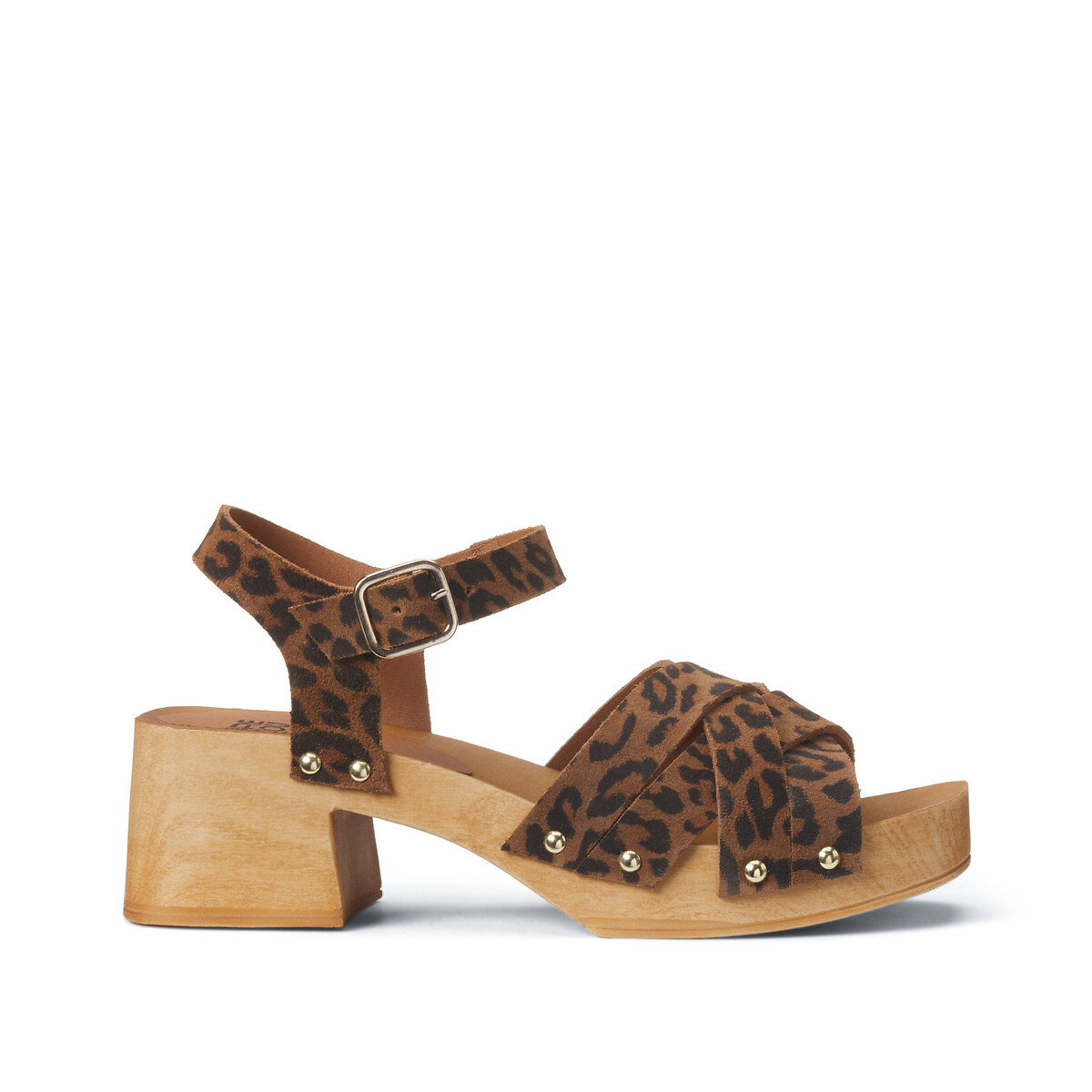 COLEÇÕES LA REDOUTE<br>Sandálias de couro, tamanco Spirit