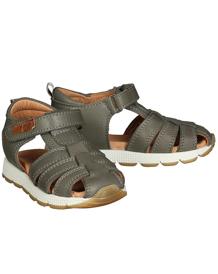 Leder-Sandalen BIRK mit Zehenschutz in grey