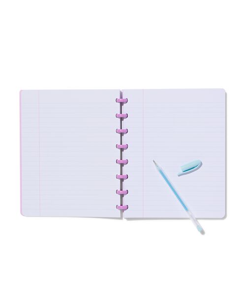 cahier à anneaux A5 ligné lilas