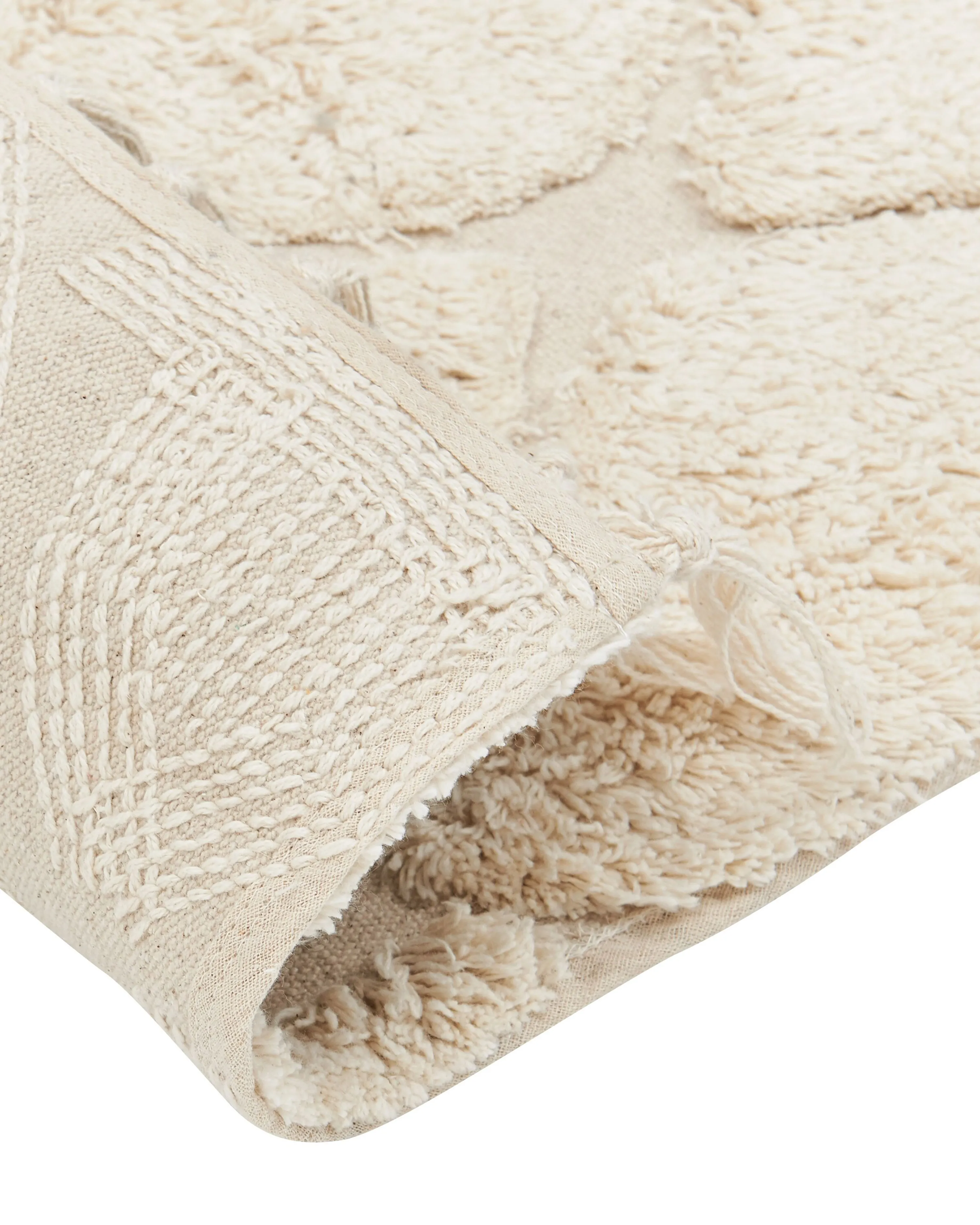 Vloerkleed SILCHAR Beige 160 x 230 cm Katoen