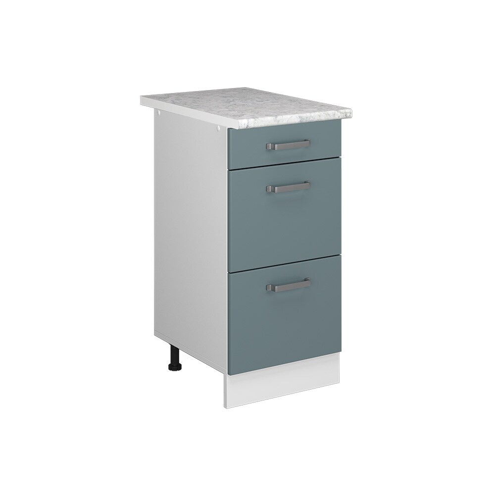 Vicco Schubladenunterschrank Küchenschrank R-Line Solid Weiß Blau Grau 40 cm modern Arbeitsplatte