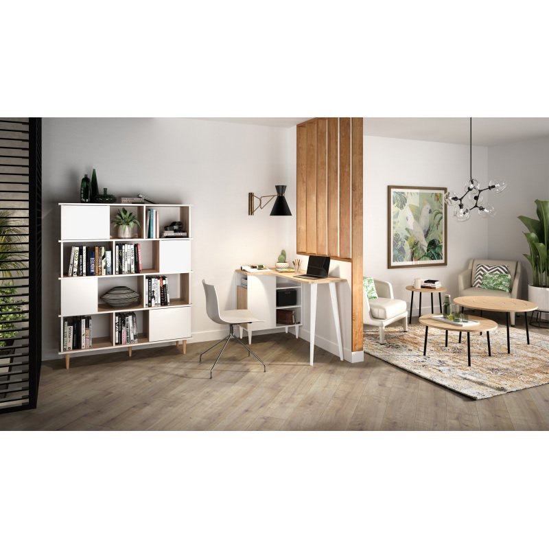 Bureau d'angle Nook 120 x 67 cm avec rangement