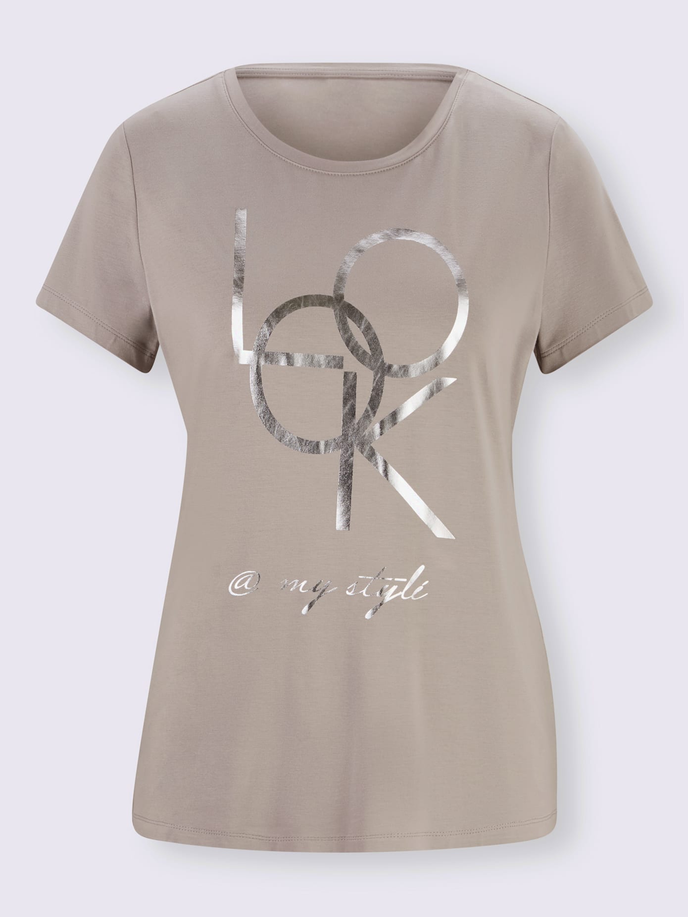 T-shirt imprimé transfert couleur argenté