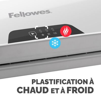 Fellowes Pixel - Plastifieuse A4 - de 80 à 125 microns, à chaud et à froid - anti-bourrage - temps de chauffe rapide
