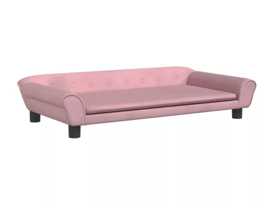 Canapé pour enfants rose 100x50x26 cm velours